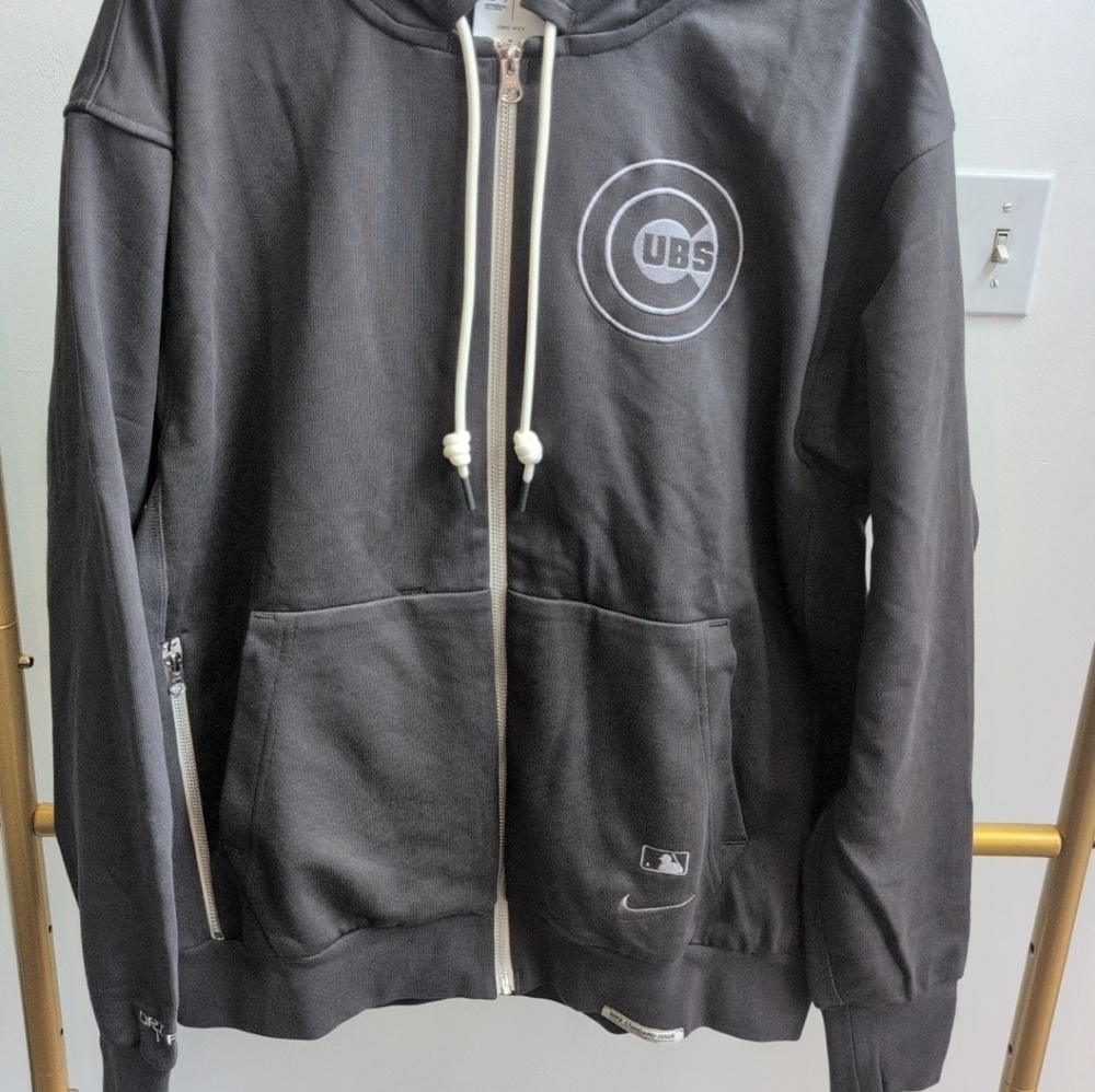 Nike MLB Men's Gray and White Zip-Up Jacket Size Medium